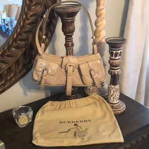 Burberry Quilted Patent Leather Shoulder Bag